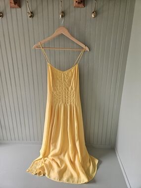Banana Republic Yellow Spaghetti-Strap Maxi Dress